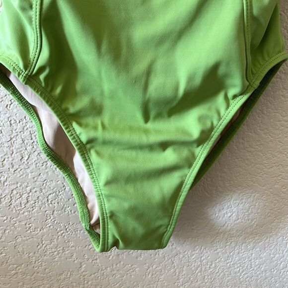 Vintage Newport News Green One Piece Swimsuit with Ruched Bust Size 4 - Picture 5 of 13